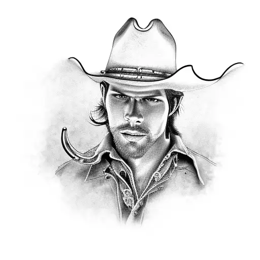 The Word Cowboy With Spur