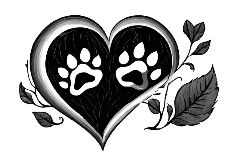 Heart With Cat Paws