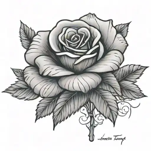 Rose With Words Honor Family