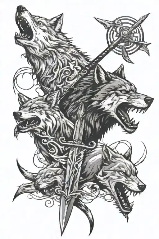 Wolves Swords Fish Transforming