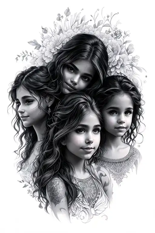 3 Daughters And Wife