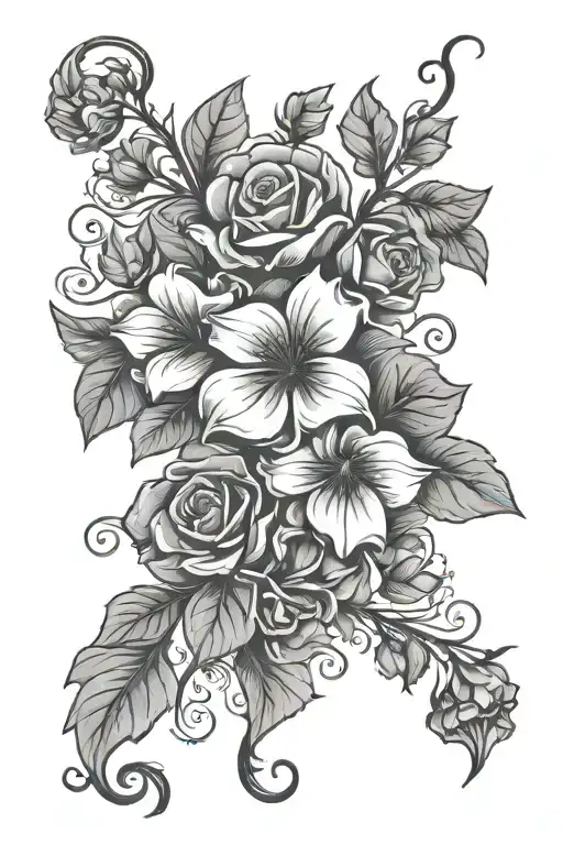 Vine Wrap On Arm With Flowers