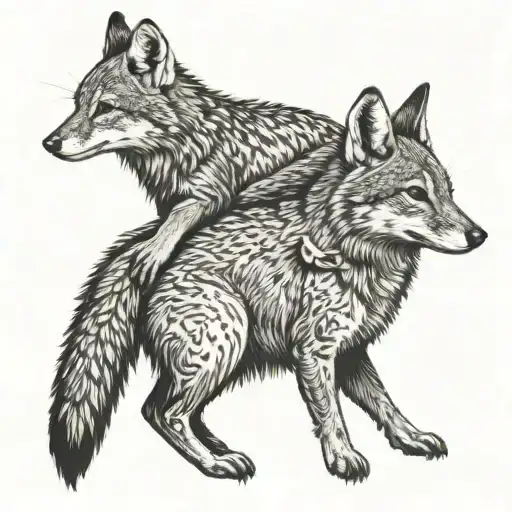 Friendship Between Coyote And Squirrel