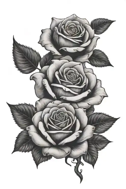 Tattoo With Rose And Parents Name Written