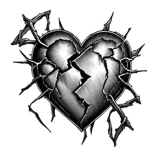 Broken Heart With 2X With Complete Heart