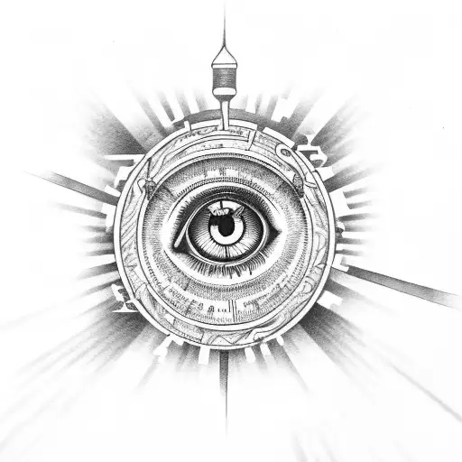 All Seeing Eye With Music Notes