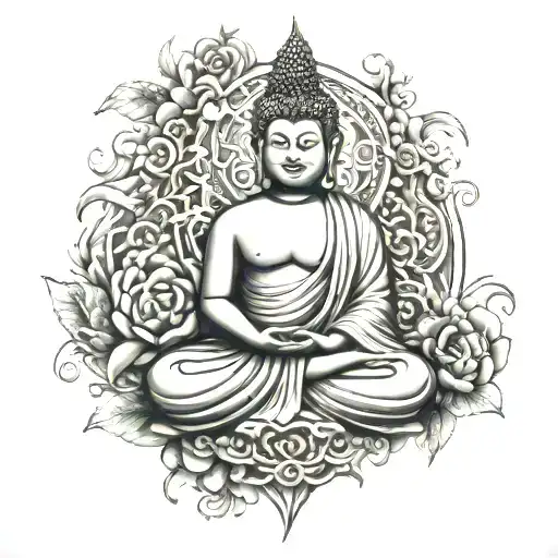 Ornamental Buddha With Background
