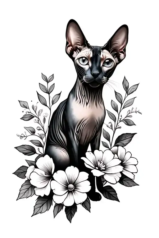 Sphynx Cat Flowers