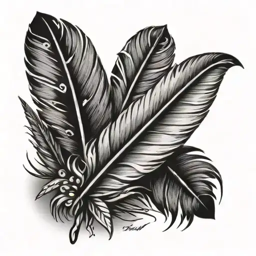 Native American Feather For Dad And Daughter