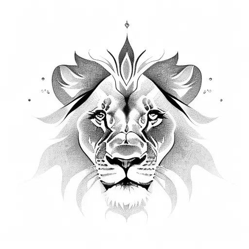 Lion Con Mandalas