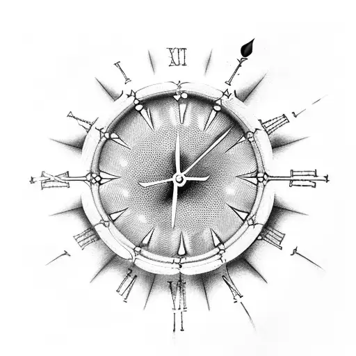 A Clock On Top Of A Cross