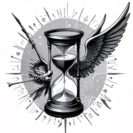 Hourglass And Sagittarius Zodiac Sign