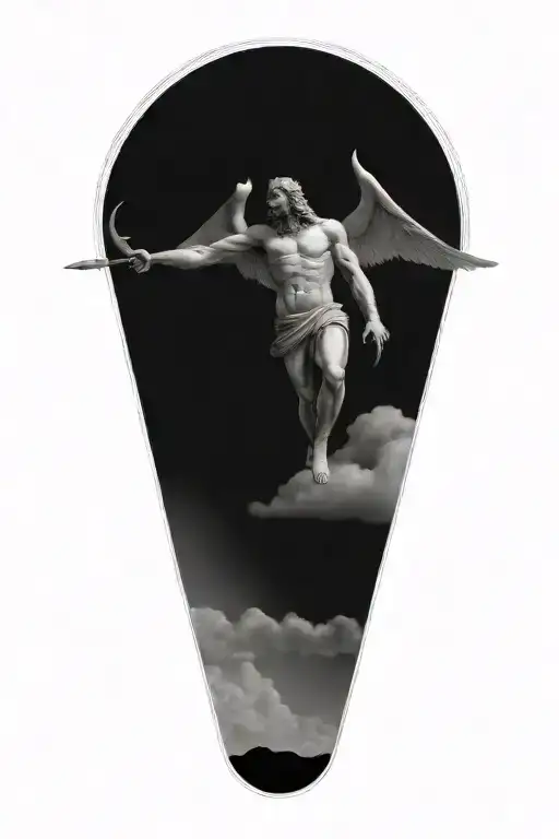 Heaven And Earth Judgement Tattoo With Last Judgement By God