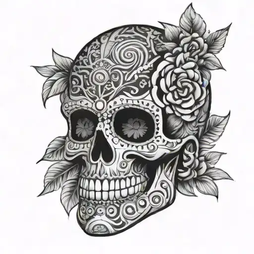 Samoan Sugar Skull Wearing