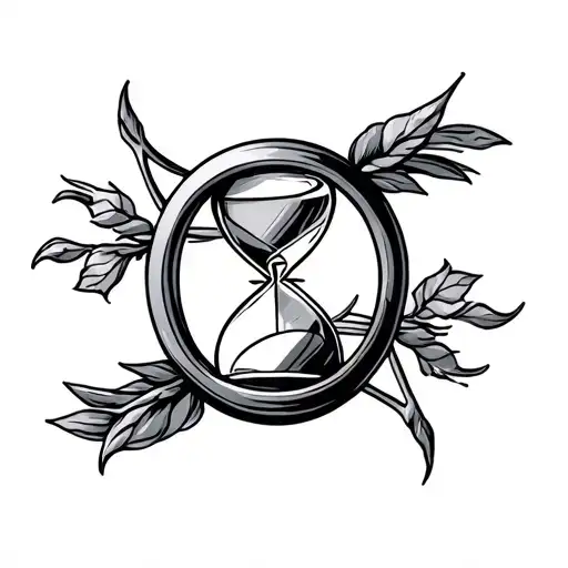 Hourglass And Sagittarius Zodiac Sign