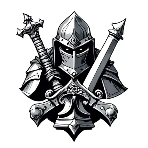 Knight Chess Peice With Sword