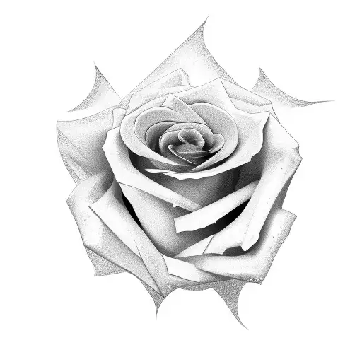 Rose With Banknotes Instead Of Petals