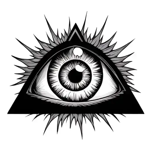 Evil Eye Inside Triangle
