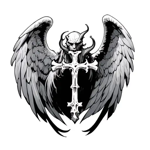 Bone Cross Demon Half Angel