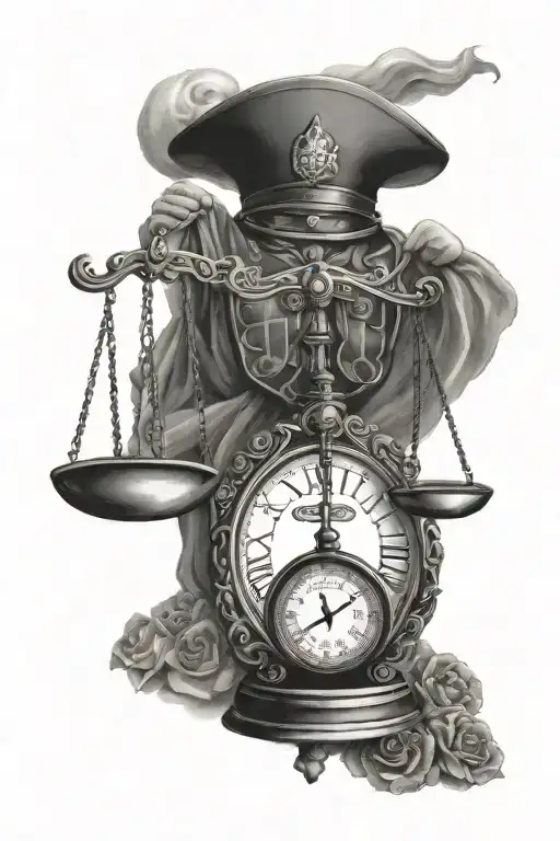 Retired Law Enforcement Good Vs Evil Scales Justice Heaven Black And White Police Honour Defeat