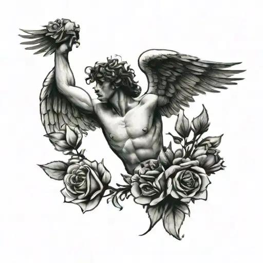Icarus Falling And Roses