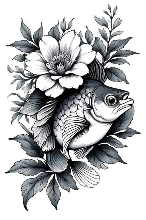 Flowers Coi Fish Patient Symbolism The