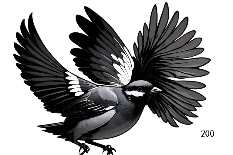 Birthdate And Fantail Bird Purched On The Date