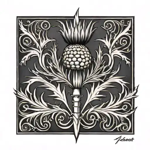 Scottish Thistle No Background