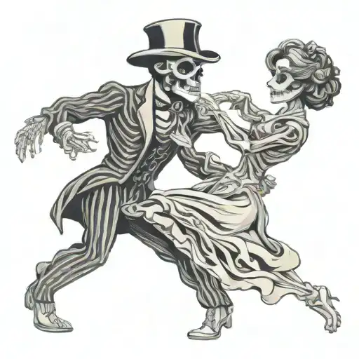 Skeleton Dancing Waltz With Girl