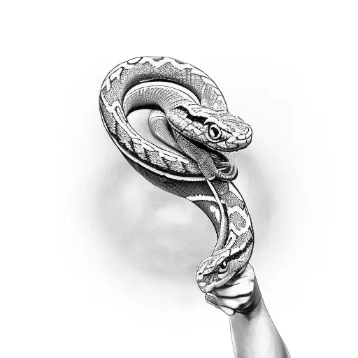 Hand Skelontom With Snake