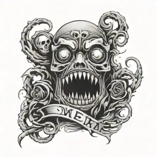 Letter Mrm Looking Dark And Horror Movie Inspired