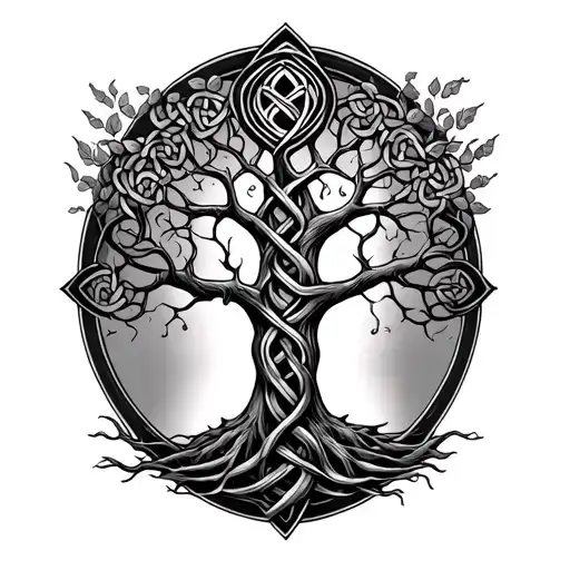 Celtic Knot Tree Of Life Sleeve