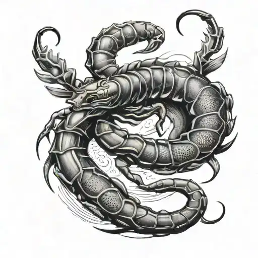 Scorpion With Numerology Number Six Wings