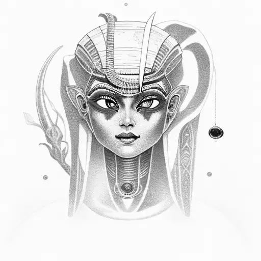 Ancient Egyptian Alien Around Name Lena With Garnets And Carnations