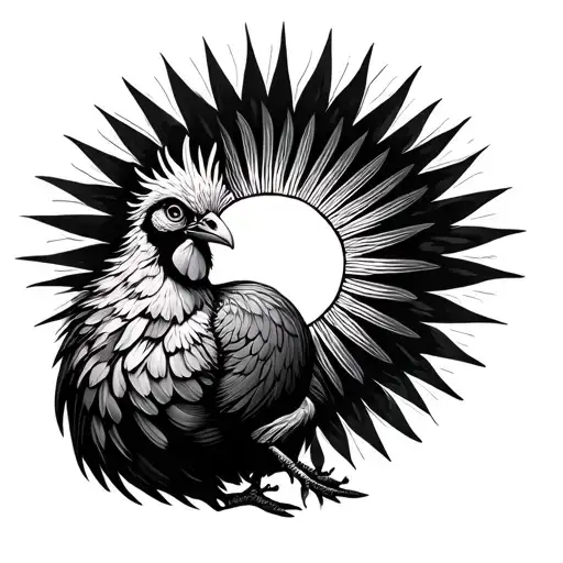 A Peakcock Wrapping It's Head Around The Sun