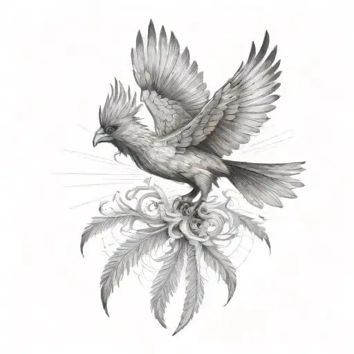 A Pheonix With A Cardinal Head