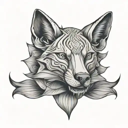 Lotus And Wolf Head