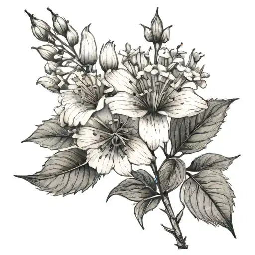 Dainty Wild Flower On Stem