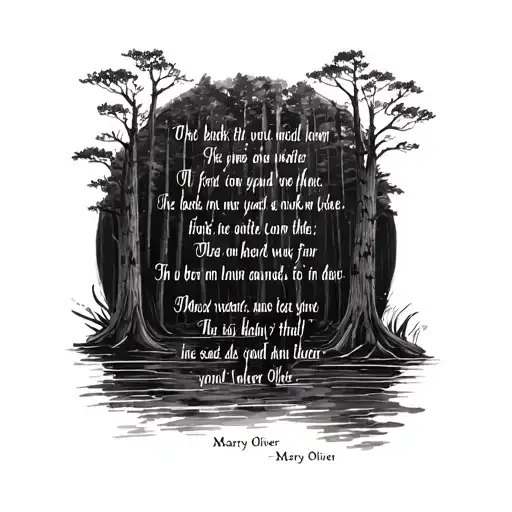 In Black Water Woods Mary Oliver Poem