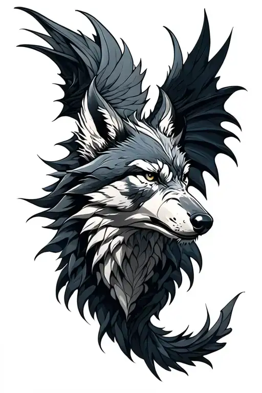 Wolf Dragon Raven