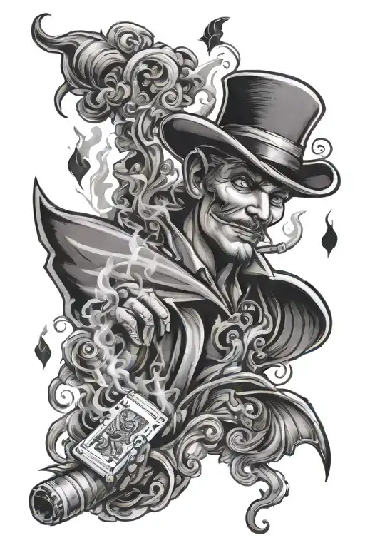 Gambling Smoking Cigarette