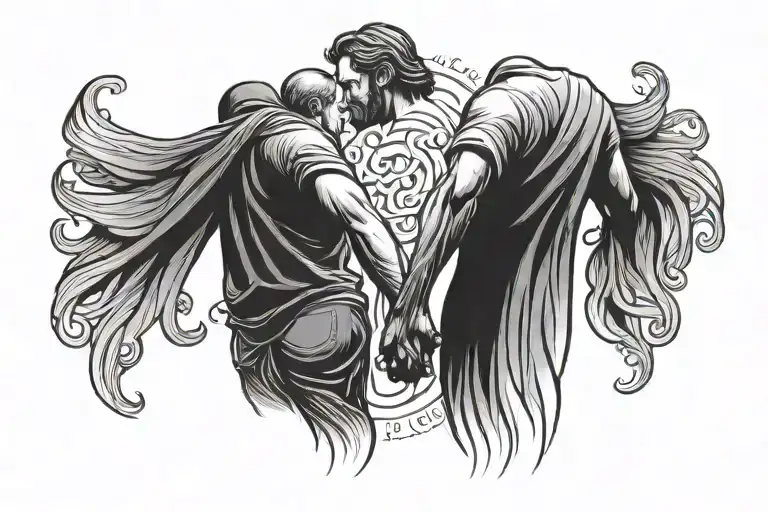 Virgo Man Holding Son Holding Hands