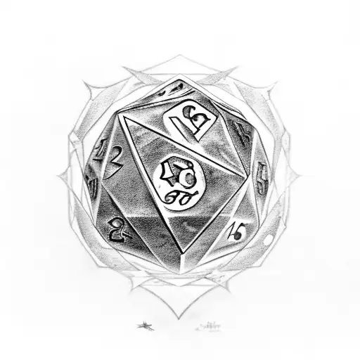 D20 With Unshattered Rune From Elden Ring