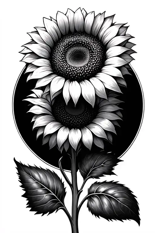 Smoky Sunflower Growing Dim Illuminated