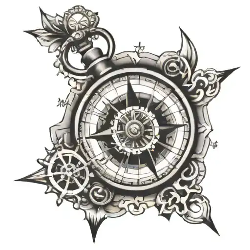 Compass With Puzzle Pieces