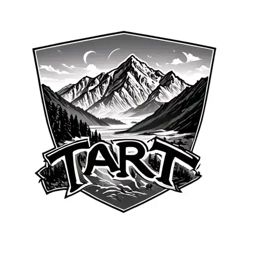 Mountain Range Forming The Word Tart