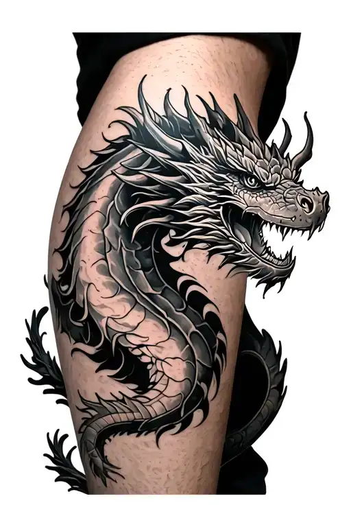 Dragon On The Leg
