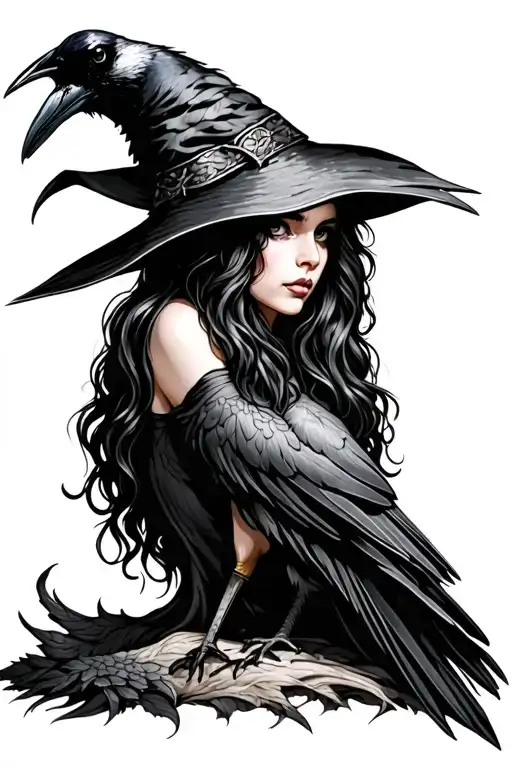 Witch With Raven