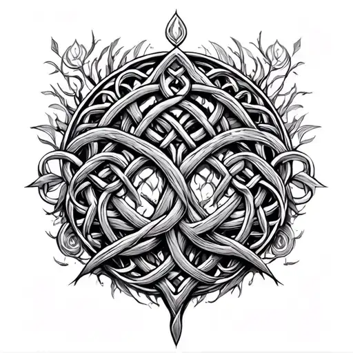 Celtic Tree Conbined With The Celtic Motherhood Knot
