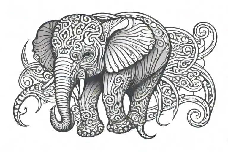 Wrist Tattoo In The Style Of An Elephant Hair Bracelet